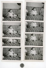 (2) Vintage 1950's photos (8 copies) / MAD BAD BLABY with Toy Piano & Teddy Bear picture
