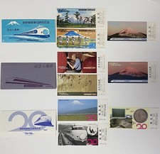 Shinkansen Commemorative Ticket Set Japan Vintage 15th 20th Anniversary 9pcs picture