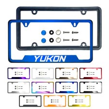 NewLaser Etched Customize Stainless Steel License frame Silicone Guard For Yukon picture
