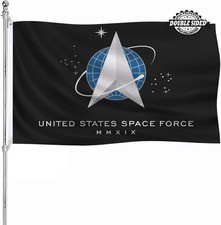 Double Sided US Space Force 4x6 Outdoor United States Flags 3 Ply Heavy Duty ... picture
