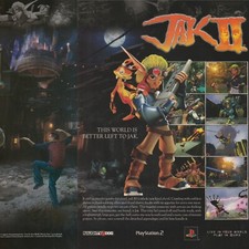 Vintage 2004 JAK II Promo Original 2-Page Split Print Ad 40x26cm PS2 GPM 185 picture