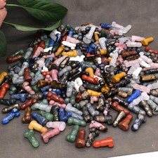 100pc Natural Mixed Quartz Carved Penis Skull Crystal Reiki Healing Decor Random picture