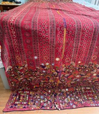 Vintage 1960s Kutch Shisha Embroidered Textile B120 picture