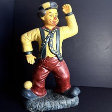 Vintage Porcelain Hobo Clown Golfer Art Sculpture Figurine Statue 17” Tall picture