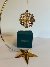 BALDWIN BRASS ORNAMENT LANCASTER SNOWFLAKE NIB 1997 picture