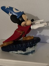Disney Parks Mickey Sorcerer Medium Figurine Light Up Art Of Disney Statue picture