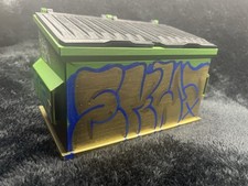 Graffiti Dumpster - Miniature Hand Painted - Marker Storage Holder -Desktop Art picture