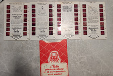 Vintage Tru-Vue 3D Film Cards Lot of 4 Disney Disneyland Snow White Bambi Donald picture