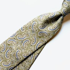 Brand new TIE YOUR TIE Tie Made in Italy Pistachio Paisley picture