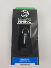 Glow Rhino Tritium Knurled Glow FOB - Blue  |Ember Fob-001-XB  picture