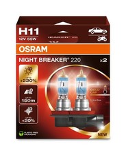 OSRAM NIGHT BREAKER 220, H11, 220% 2 lámparas, White/Dark Grey Heather picture