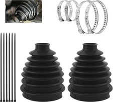 2PCS Rubber CV Axle Boot Upgrade Repair Kit Replacement Boots Repair picture