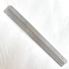 Vintage Life-Time Aluminum Hair Comb Silver Metal Made in USA Barber EDC 7 Inch picture