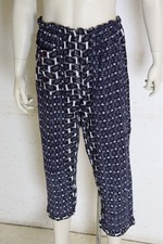 Vintage Japanese Kasuri Monpe Pants Indigo Cotton Boro Handmade Pocket Showa Era picture
