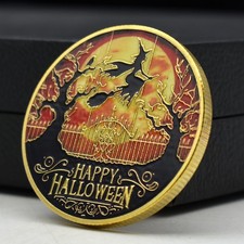 Happy Halloween Gold-Plated Challenge Coin Collectible Souvenir Gift Medal picture