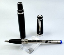 Montblanc Bohème Black Resin Platinum-Plated Rollerball & Fineliner Pen picture