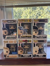 Random Asortment Of Funko Pop Vinyl Lot Of 6 w Protectors Look Great Adult Owned picture