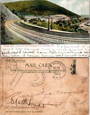 Altoona PA Horse Shoe Curve on Pennsylvania R.R. Tracks Postcard 72293 picture