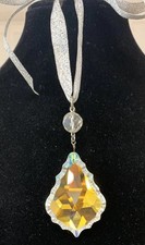 Kirks Folly Aurora Borealis Crystal Ornament Scalloped Edge Iridescent Crystal picture