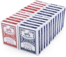 24 Decks Poker Playing Cards Size Standard Index LotFancy 12 BLUE & 12 RED Game picture