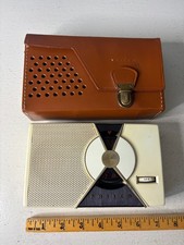 Philco First Transistor Radio T7-126 w/Leather Case 1950s Vintage USA Works picture