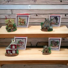 Lot of 4 Vintage Liberty Falls Village Americana Collection Village Houses 2002 picture