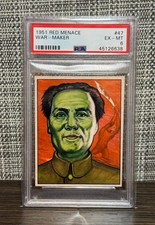 1951 Red Menace MAO TSE TUNG  ZEDONG War Maker #47 PSA 6 picture