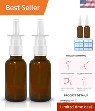 Versatile 1 oz Amber Glass Nasal Sprayer - Refill & Customize Your Solutions picture