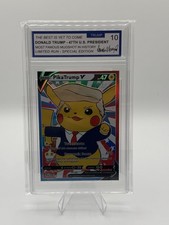 PokeiCG PikaTrump V #470 Donald Trump Autographed 2021 Limited Run Special Ed picture