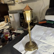 Antique Dunhill Street light Lamp lighter Brass Bronze Figural Cigar 9.5