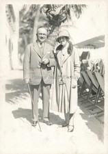 1926 Mrs EF Coulon Boston MA First Visit Miami FL Beautiful Woman Palm Photo picture