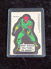 1976 Marvel Topps Sticker Card Red Skull in New Protective Case picture