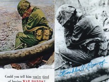 HBO The Pacific Frank Pomroy appears in famous War Bond WWII SIGNED 4x6 PHOTO picture