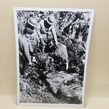 Acme Telephoto WW2 Army Officers Examine Oregon Shell Crater picture