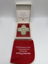 Reed & Barton 1989 Christmas Cross 925 Sterling Silver Vintage Ornament Holiday picture