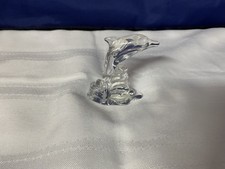 Lenox Clear Full Lead Crystal Dolphin Collectable Figurine -J4 picture