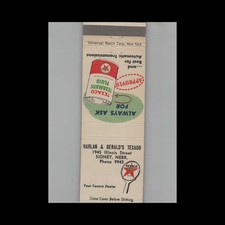 Matchbook Cover Texaco Harlan & Gerald's Texaco Sidney NE picture