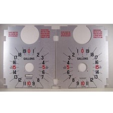 Pair of Tokheim 36B DP Clock Face Pump Faces (PF120) picture