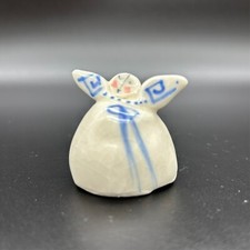 Little Ceramic Angel Figurine Jill Hillman 1992 White Dog Pottery Handmade Token picture