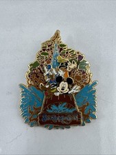 2002 Disney Splash Mountain Slider Enamel Lapel Trading Pin Mickey Goofy Pluto picture