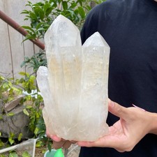 4.5lb Natural Clear White Quartz Crystal Cluster Rough Specimen Healing Stone picture