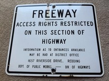 VINTAGE CALIFORNIA FREEWAY ACCESS RESTRICTED~ CITY OF REDDING 19