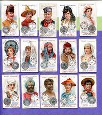 1906 WILLS CIGARETTES TIME & MONEY 15 DIFFERENT TOBACCO CARD LOT picture