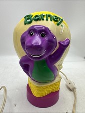 Vintage 1992 Barney Hot Air Balloon Night Light Lamp 8” (85) picture