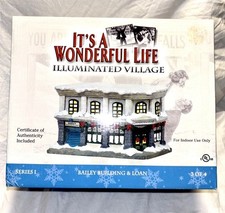 Enesco It’s a Wonderful Life Illuminated Village, Bailey Building &Loan picture
