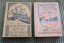 WWII 1945 Manila Inscribed Philippine History Book Lot Japanese Occupation Peso picture
