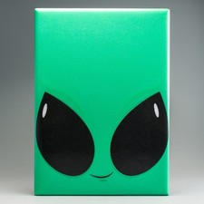 Alien Face Cartoon 2.5x3.5in Magnet | Cute Quirky Retro Sci-Fi picture
