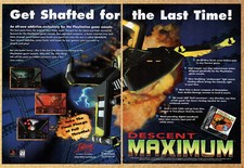 Descent Maximum Playstation Interplay - 2 Page Video Game Print Ad Poster 1997 picture