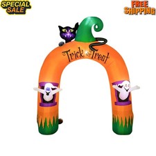 NEW 10FT Halloween Inflatable Archway Lighted Ghost Black Cat Yard Decor picture