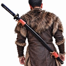 Universal Leather Baldric - Adjustable Back Sling Sword Holder for Medieval picture